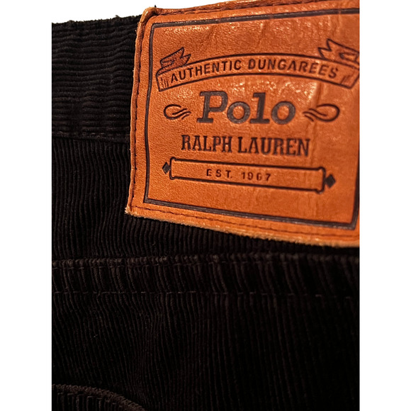 Polo Ralph Lauren Corduroy Pants Mens 34x34 Black Authentic Dungarees Vintage - Picture 10 of 10